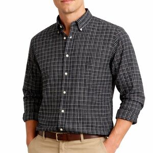 Vintage Ralph Lauren XL Men's Black and White Plaid Shirt Classic Button Down